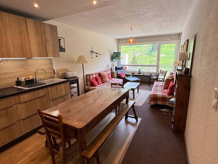 Ganze Wohnung, 3-Zimmer-Wohnung an der Piste, 7. Stock in Prapoutel, Les Adrets