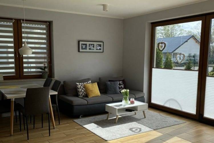 Komfortables Ferienhaus mit privatem Garten in Dębina, Polnische Ostsee