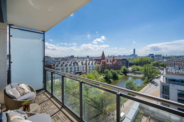 Ganze Wohnung, Apartment with a River View Near the Old Town by Renters Prestige in Breslau, Niederschlesien