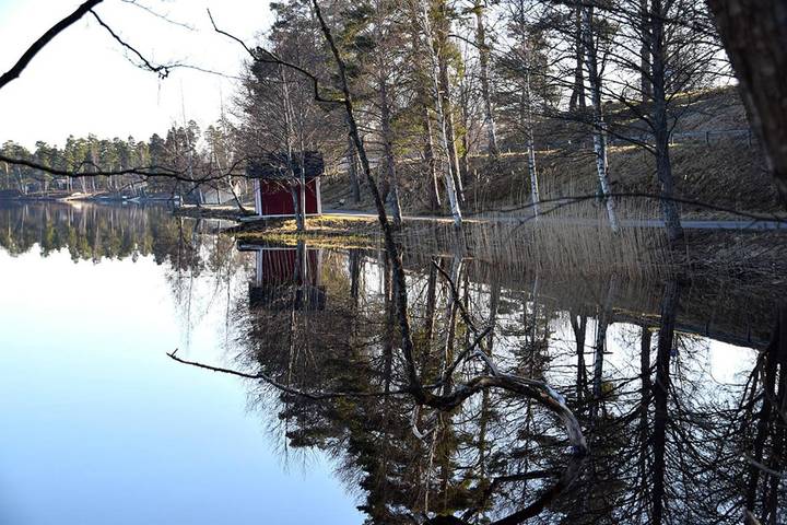 Ferienhaus für 4 Personen, mit Garten und Seeblick sowie Ausblick in Mullsjö