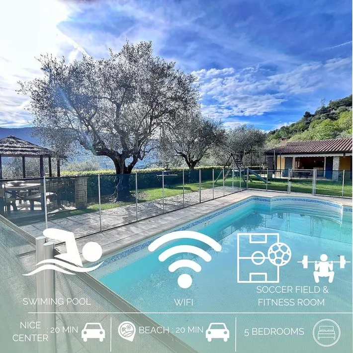Villa für 19 Personen, mit Terrasse und Pool sowie Ausblick - 1