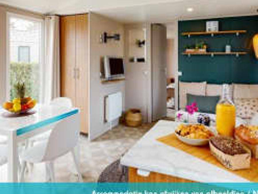 Siblu Camping Lauwersoog - Stacaravan 4 personen - Stacaravan Excellence 2 slaapkamers (4 pers) terras in Lauwersmeer, Nederlandse Noordzeekust