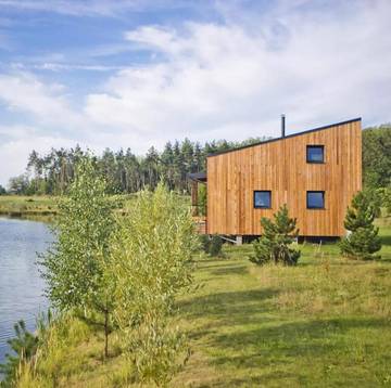 Camping für 5 Personen, mit Garten und Seeblick sowie Ausblick in Tschechien