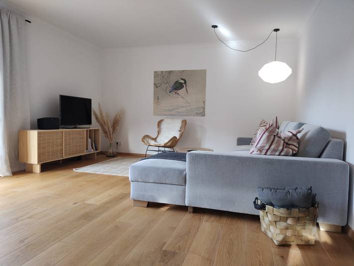 Ferienwohnung für 6 Personen, mit Balkon und Terrasse sowie Garten und Sauna