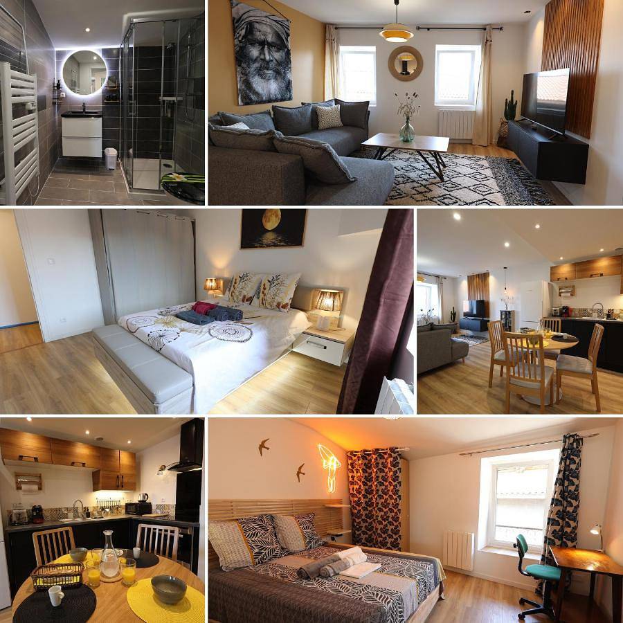 Appartement entier, L'Ambre - 1 à 4P - Wifi Fibre - Parking Gratuit in Pont-d'Ain, Ain