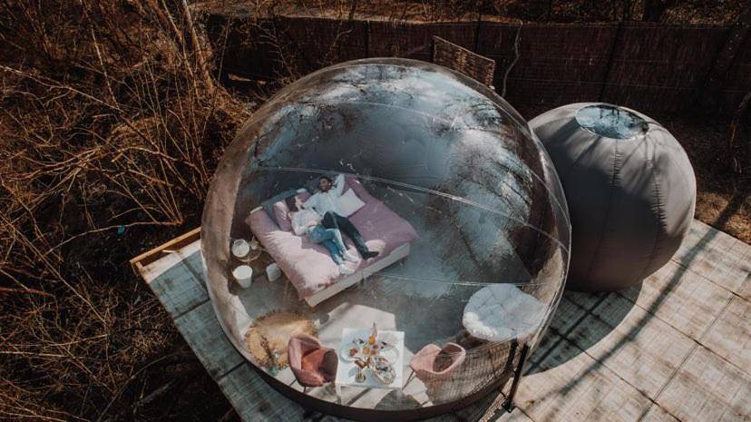 Tente pour 2 personnes, avec Terrasse ainsi que Jardin et Vue
