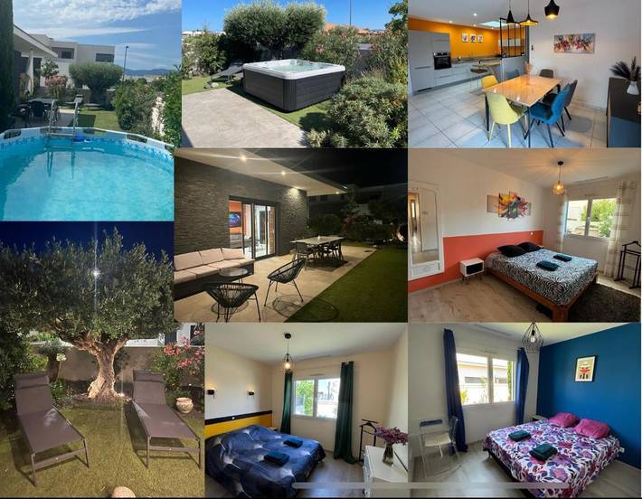 Location de vacances pour 6 personnes, avec jardin ainsi que piscine et jacuzzi à Villeneuve-de-la-Raho - 2