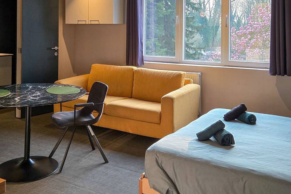 Ganze Wohnung, Studio-Strassenblick-Eigenes Badezimmer-Klassisch in Boussu, Hennegau