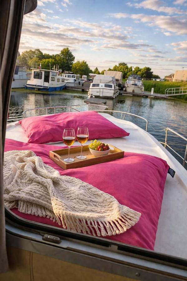 Bateau pour 5 personnes, avec terrasse et vue, animaux acceptés dans Côte-d'Or - 3