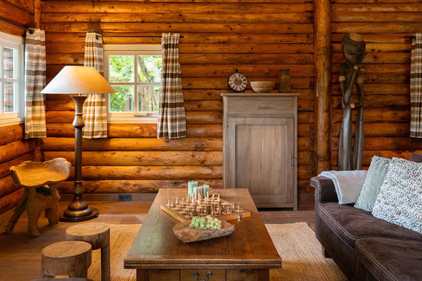 Unieke karakteristieke blokhut voor 6 personen op vakantiepark Sandberghe in Uden, Noord-Brabant