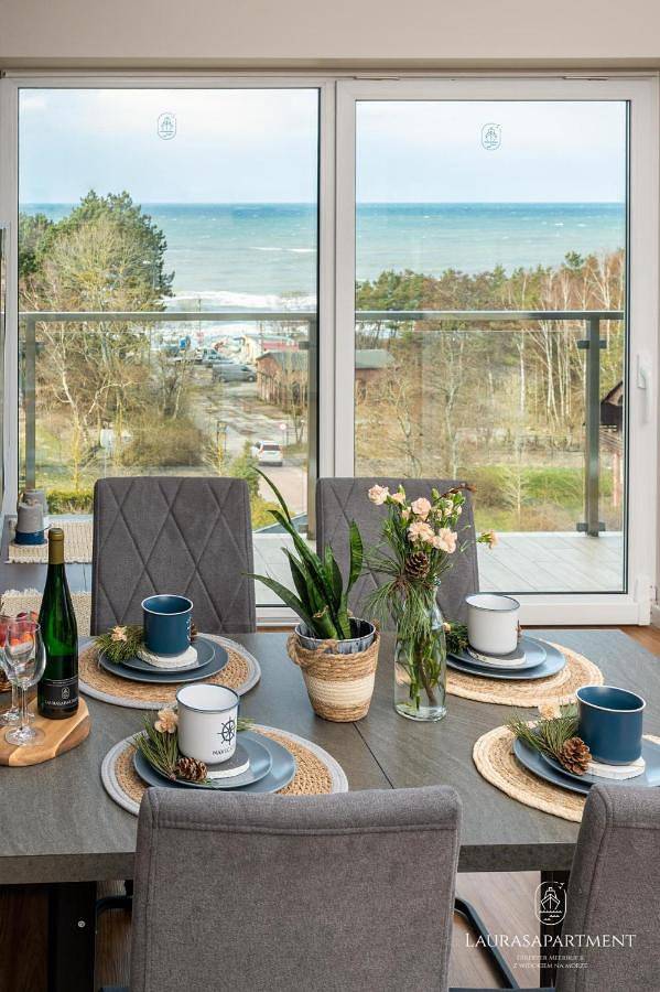 Apartament wakacyjny dla 4 osób, z basen i taras oraz sauna i widok, zwierzęta dozwolone w Jarosławiec