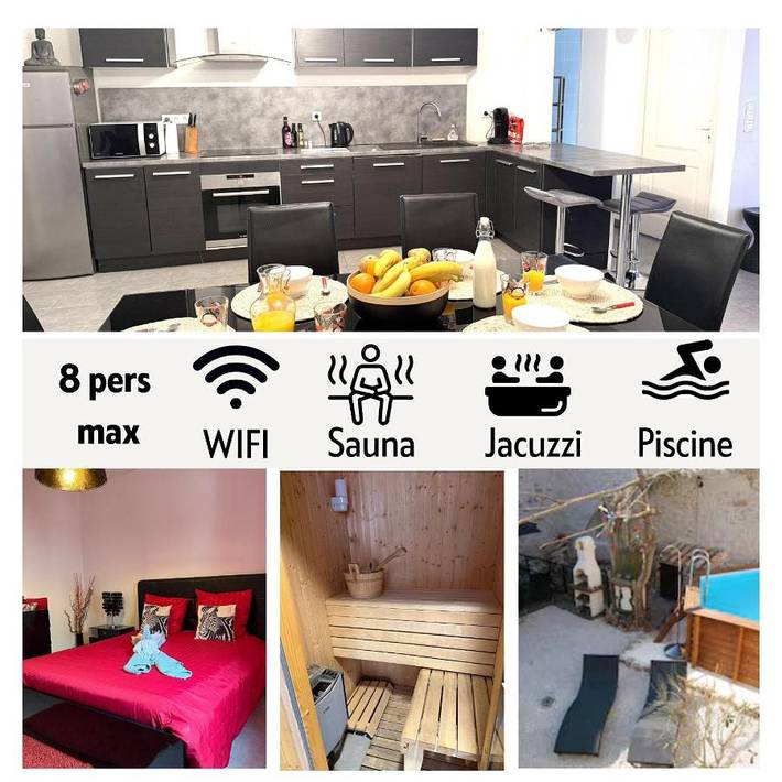 Apartamento de vacaciones para 8 personas, con jacuzzi y sauna además de piscina y jardín - 1