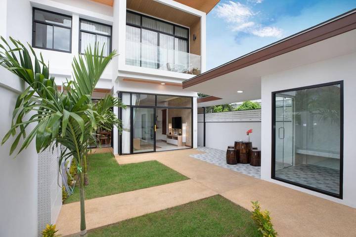 Villa pour 4 personnes, avec terrasse ainsi que vue et sauna