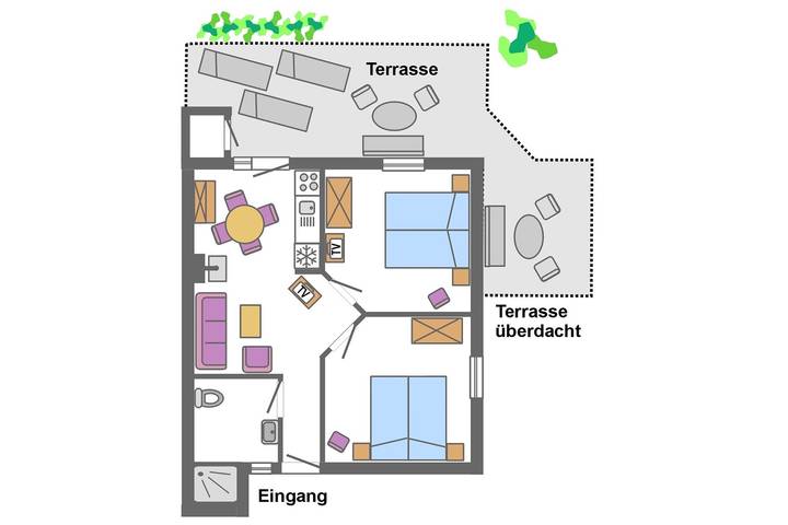 Ferienhaus für 5 Personen, mit Terrasse und Garten in Saal - 4