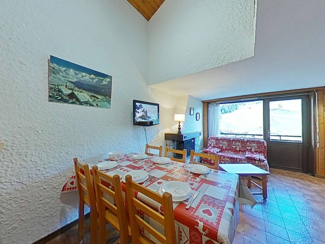 Ganze Wohnung, 3-Zimmer/6 Personen Apartment mit Kamin und überdachtem Parkplatz in Chinaillon, Le Grand-Bornand