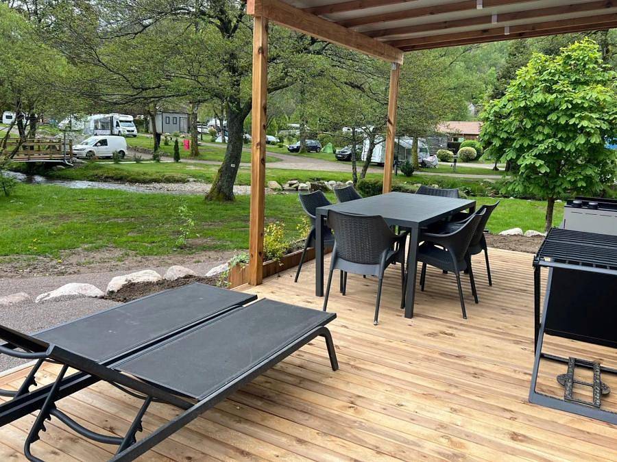 Sunêlia Domaine de Champé - Mobilheim 5 personen - Sunêlia Luxe Crippa Mediterranea 40m² - 2 Schlafzimmer / 2 Bäder - Pmr in Bussang, Regionaler Naturpark Belchen der Vogesen