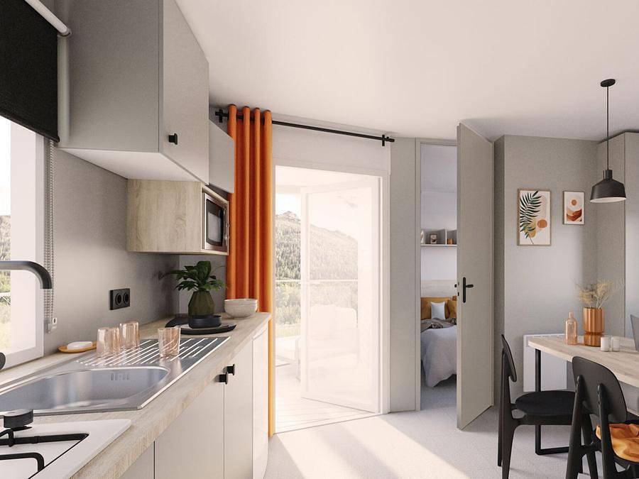 Camping Clair de Lune - Mobilhome 4 personnes - Azur Sérénité 25 m² - 3 pièces - 2 chambres - Climatisation in La Madrague, Hyeres