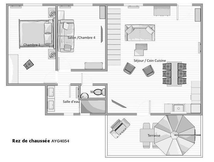 Location de vacances pour 8 personnes, avec terrasse ainsi que vue et jardin à Moyrazès - 2