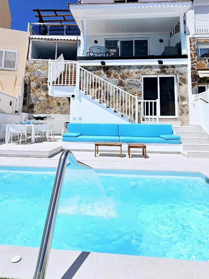 Chalet para 8 personas, con vistas además de piscina y jardín en Mogán