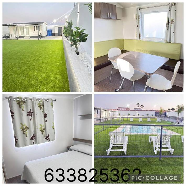 Camping pour 6 personnes, avec Terrasse et Jardin ainsi que Piscine et Vue