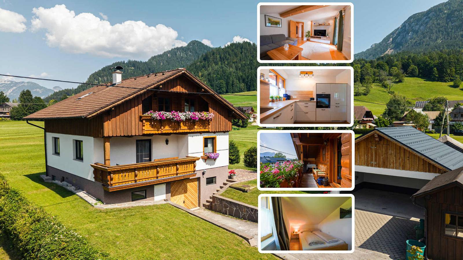 Ganze Wohnung, Apt Röthelsteinblick | Kitchen | Balcony | Parking in Grundlsee, Totes Gebirge