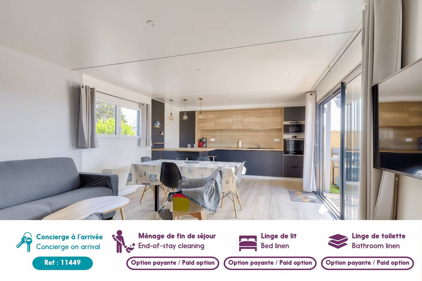 Résidence avec piscine, chalet pour 4 in Bretignolles-sur-Mer, Loire Valley