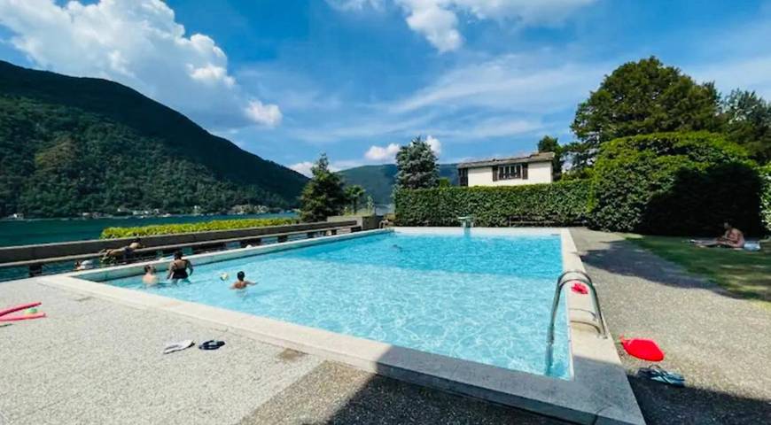 Gîte pour 7 personnes, avec balcon et vue ainsi que sauna et piscine dans Riva San Vitale - 2