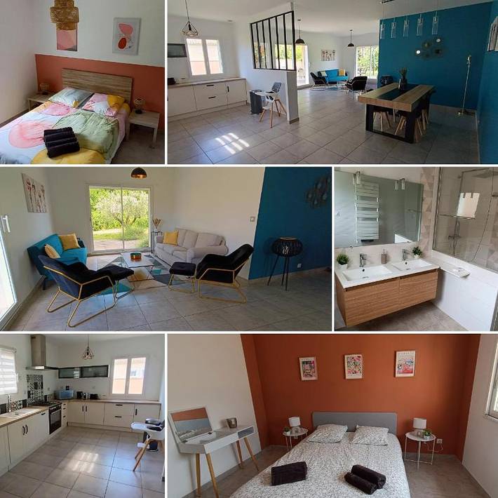 Location de vacances pour 8 personnes, avec jardin et vue à Lézan - 3