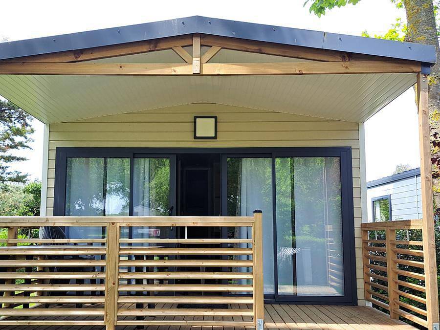 Camping Les Madières - Mobilheim 4 personen - Mobilheim Confort Meerblick 4 Pers /2 Zimmer Terrasse in Pordic, Côte de Goëlo