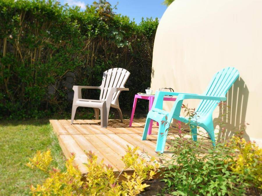 Flower Camping L'Abri-Côtier - Alojamiento 2 personas - Coco Sweet 11 m² (1 cama - 2 pers) Sin Tv in Saint-Nazaire-sur-Charente, Region de Rochefort