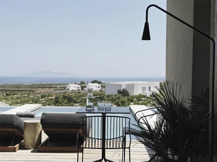 Resort per 2 persone, con sauna e piscina nonché giardino e panorama in Santorini