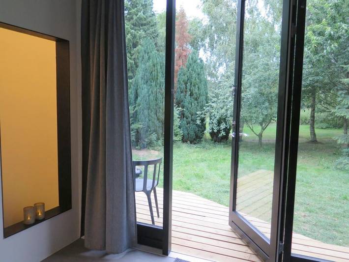 Bungalow für 2 Personen, mit Terrasse und Garten sowie Ausblick auf Seeland