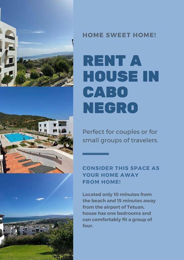 Gîte pour 7 personnes, avec piscine ainsi que jardin et vue dans Cabo Negro - 2