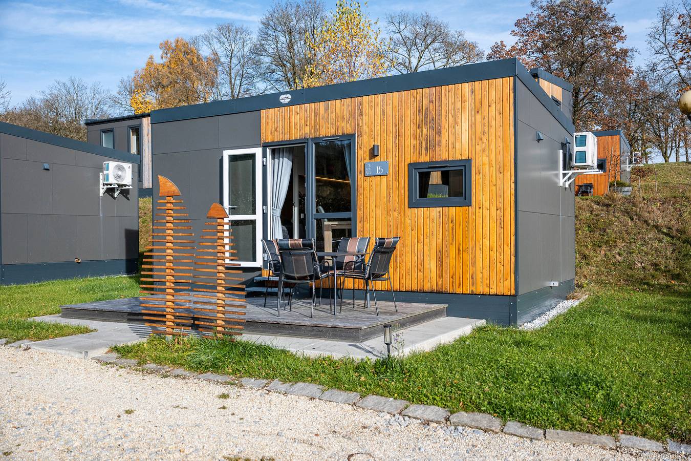 Ferienhaus 'Tiny-Haus Nr 15' mit Bergblick, Wlan und Klimaanlage in Untergriesbach, Passauer Land