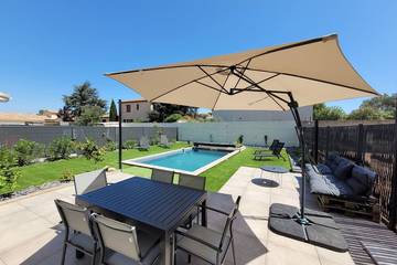 Cottage pour 6 personnes, avec terrasse et jardin à Lespignan