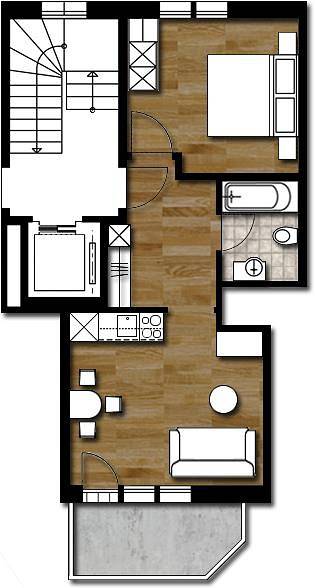 Appartement voor 3 Personen in Saas-Fee, Massief van de Monte Rosa, Afbeelding 3