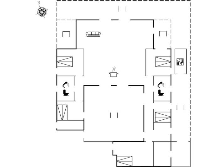 Ferienhaus für 16 Personen, mit Sauna und Terrasse