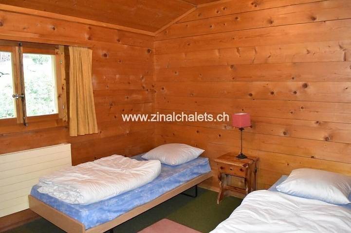 Einzelchalet in Zinal - 1 Schlafzimmer mit 1 Doppelbett (140x200) - 1 Schlafzimmer mit 2 Betten - 1 in Ayer (Anniviers), Anniviers