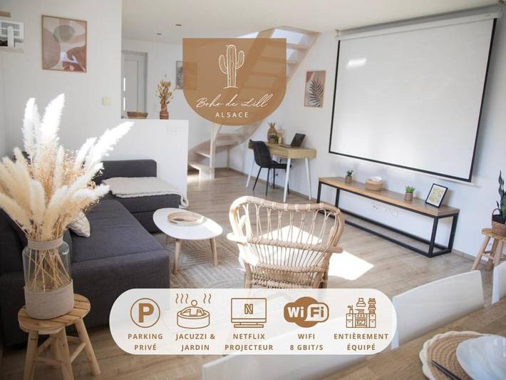 Appartement de vacances pour 6 personnes, avec jardin et jacuzzi, animaux acceptés