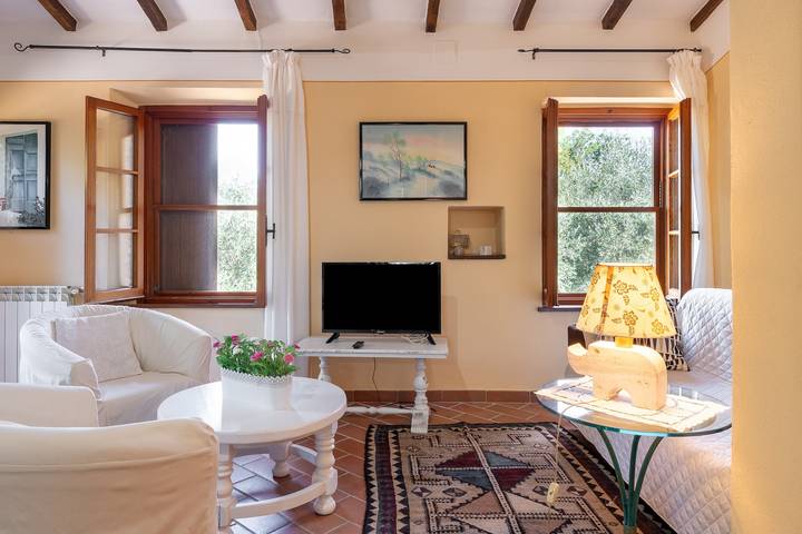 Hel lägenhet, Apartment 'Villa Rosa' with Mountain View and Balcony in Torrita di Siena, Siena provins