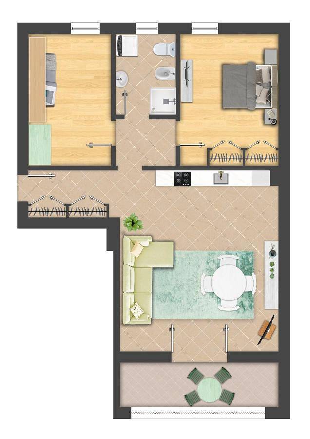 Gîte pour 5 personnes, avec balcon et vue à Tavagnacco - 2