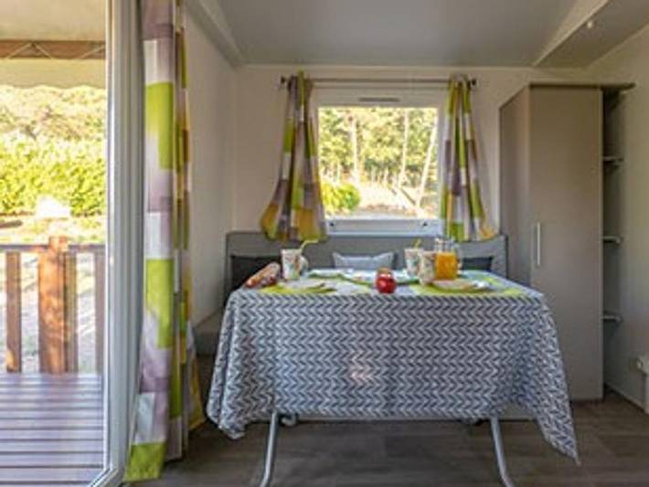 Camping La Pinède en Provence - Mobilheim 2 personen - Olivier Plus in Mondragon, Vaucluse