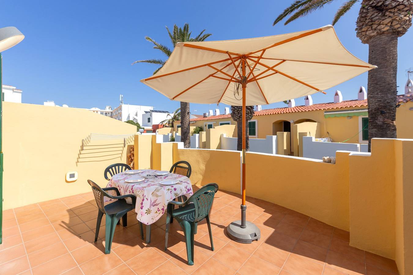 Apartment in 'Las Siete Palmeras - Ciudadela' Hotel with Pool, Wi-Fi and Air Conditioning in Cala Blanes, Ciutadella