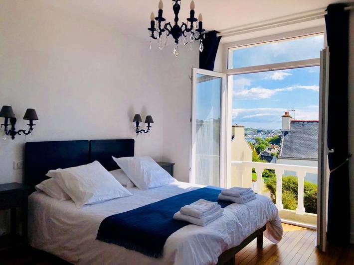 Chambre d’hôte pour 2 personnes, avec Terrasse ainsi que Jardin et Vue à Audierne