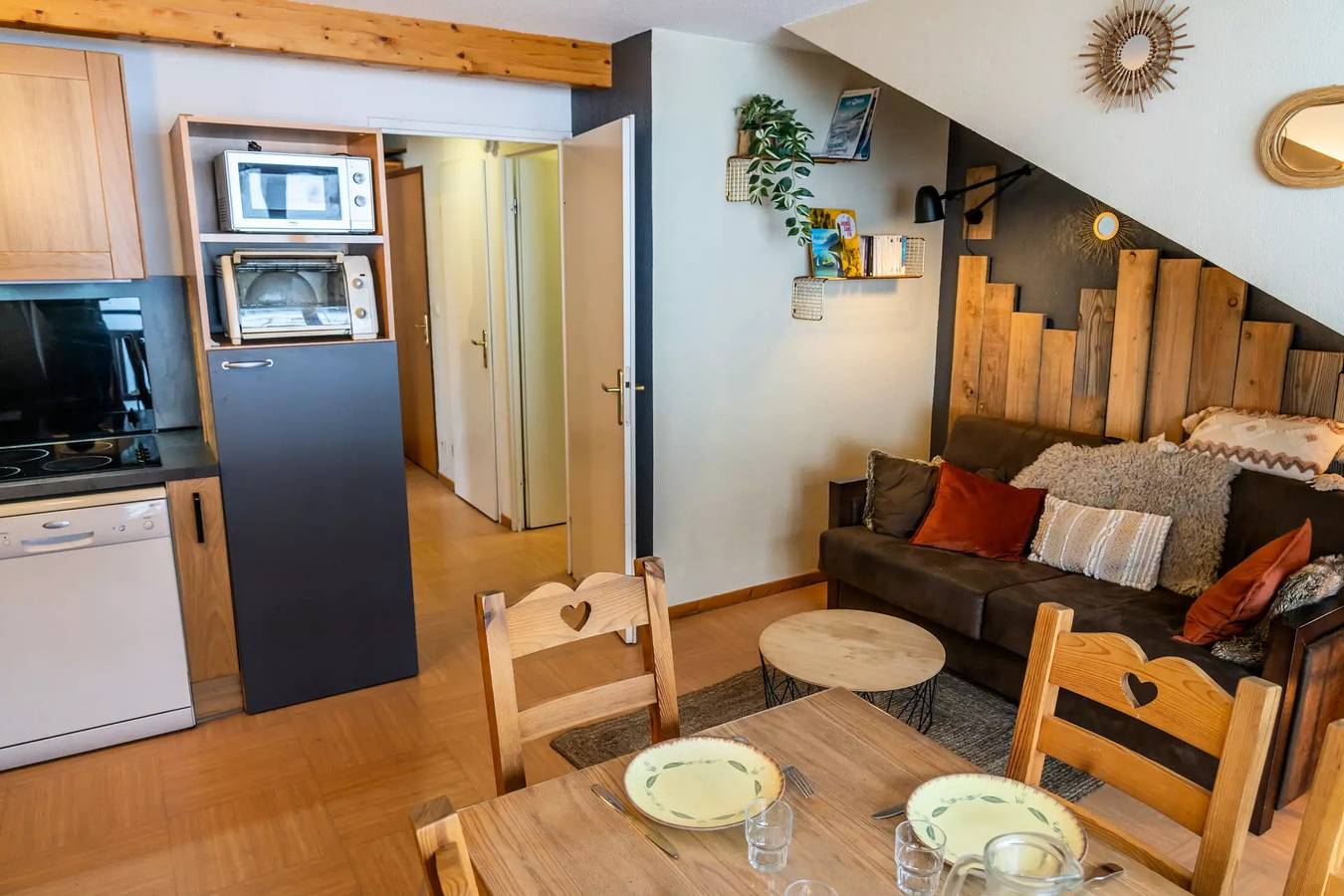 Apartamento entero, T2 cálido con magnífica vista de las pistas in Les Orres, Parque Nacional de los Ecrins