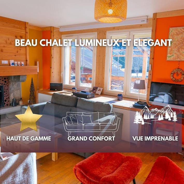 Chalet pour 15 personnes, avec jardin et vue