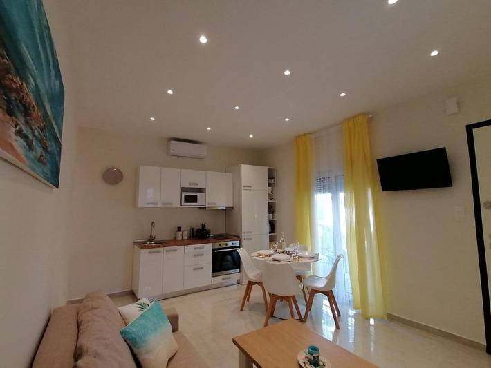 Appartement de vacances pour 4 personnes, avec Balcon ainsi que Terrasse et Jardin