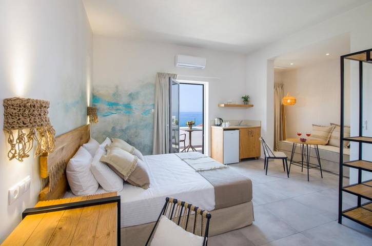 Maison d’hôte pour 2 personnes, avec vue et jardin dans Chóra Sfakíon