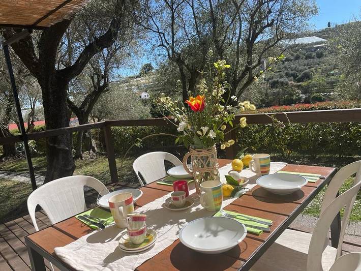 Ferienhaus für 3 Personen, mit Terrasse und Garten sowie Pool
