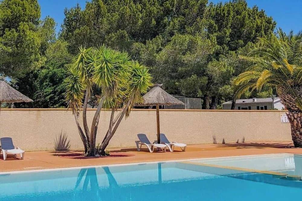 Zecamping 3 étoiles piscine chauffée mobil-home 16m2 4 pers in Sigean, Mittelmeerküste (Frankreich)